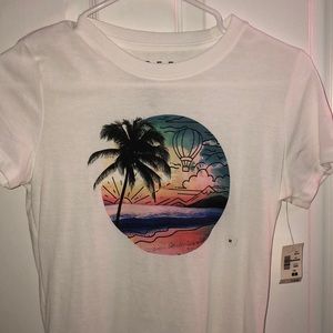 White graphic tee